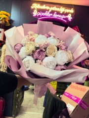 Gül Şakayık Buket ( Yapay ) Pempe